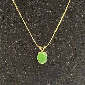 Genuine Green Jade pendant necklace